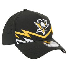 Pittsburgh Penguins New Era 39THIRTY A-Frame Perforated Flex Hat - Black Hats