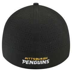 Pittsburgh Penguins New Era 39THIRTY A-Frame Perforated Flex Hat - Black Hats