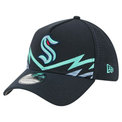 Seattle Kraken New Era Zig Zag 39THIRTY A-Frame Perforated Flex Hat - Deep Sea Blue Hats