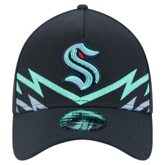 Seattle Kraken New Era Zig Zag 39THIRTY A-Frame Perforated Flex Hat - Deep Sea Blue Hats