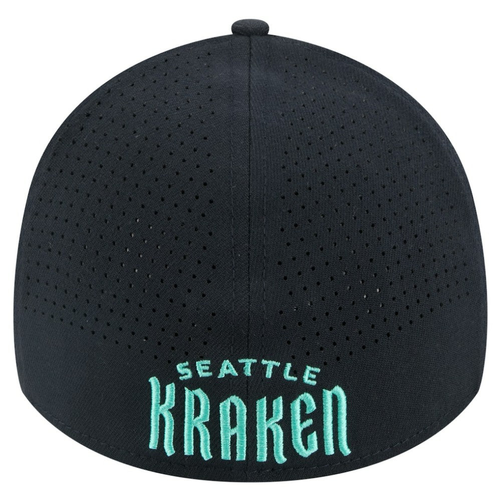 Seattle Kraken New Era Zig Zag 39THIRTY A-Frame Perforated Flex Hat - Deep Sea Blue Hats