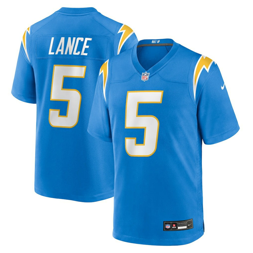 Trey Lance Los Angeles Chargers Team Game Jersey - Powder Blue for sale