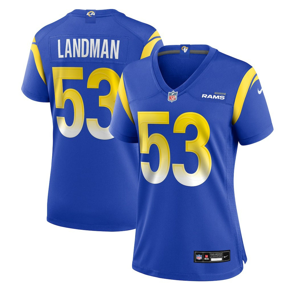 Nate Landman Los Angeles Rams Women's Team Game Jersey - Royal on sale