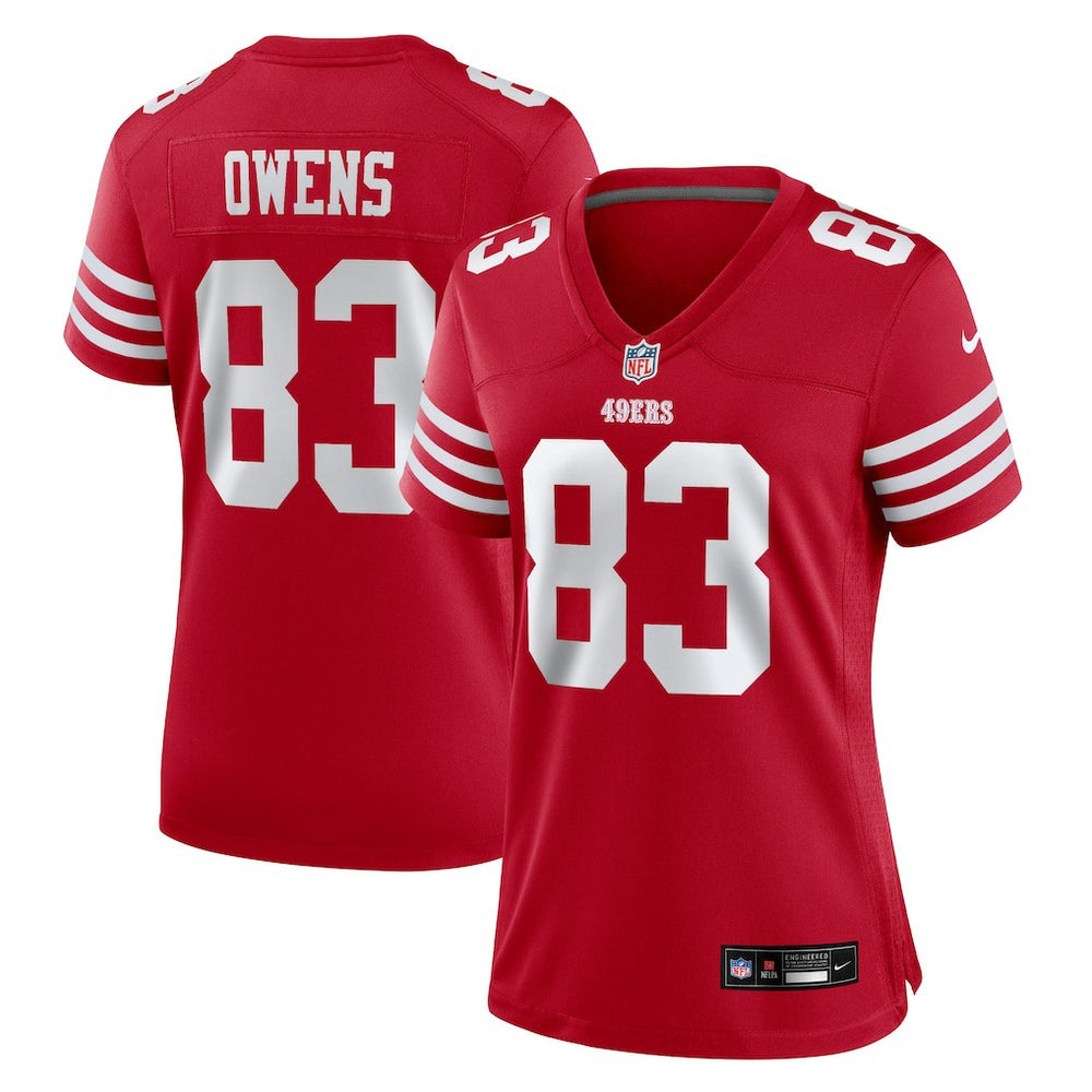 Terique Owens San Francisco 49ers Women's Team Game Jersey - Scarlet on sale