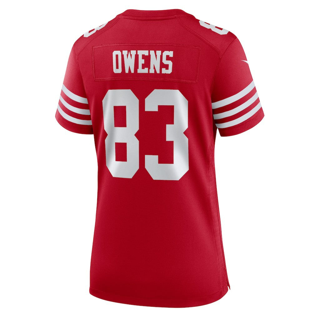 Terique Owens San Francisco 49ers Women's Team Game Jersey - Scarlet on sale