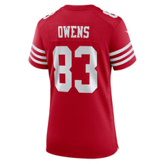 Terique Owens San Francisco 49ers Women's Team Game Jersey - Scarlet on sale