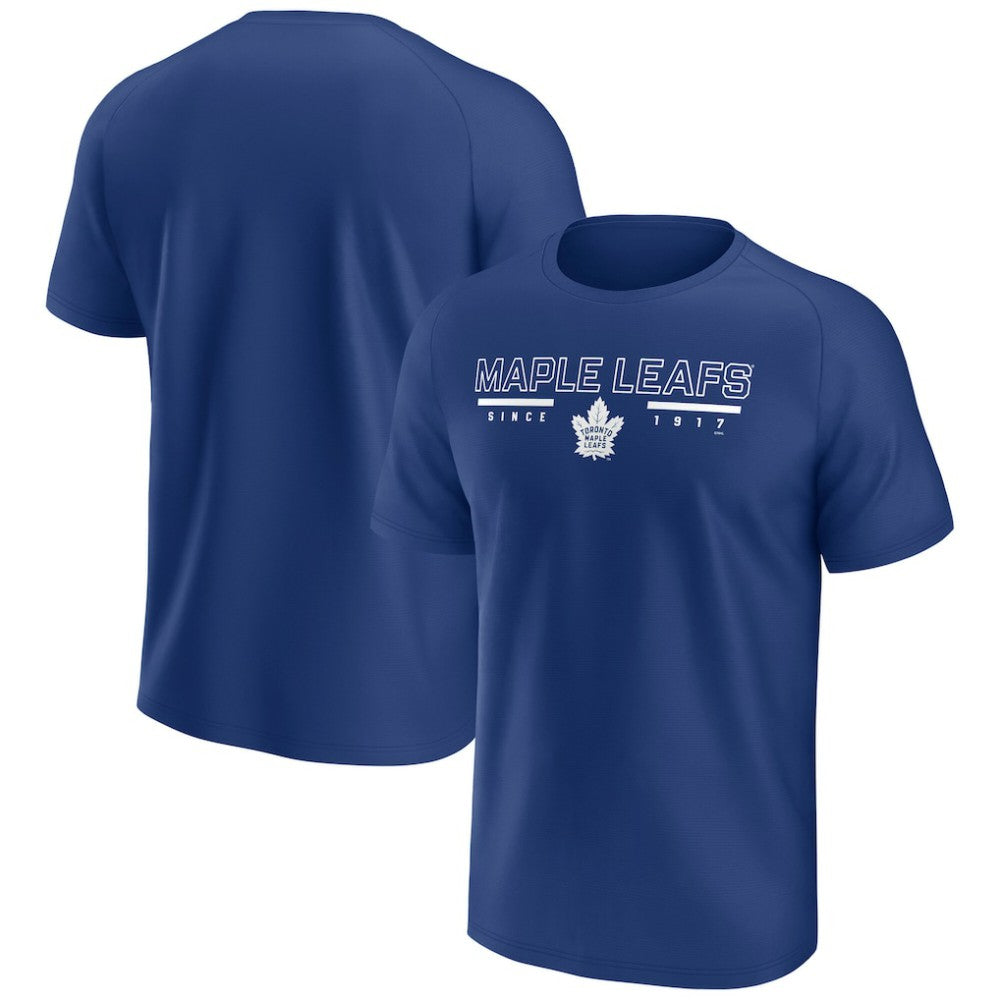Toronto Maple Leafs Fanatics Established Raglan T-Shirt - Blue T-shirts