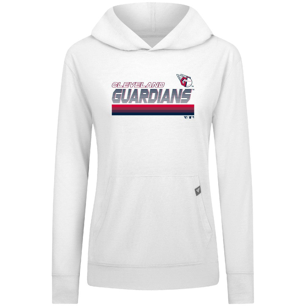 Cleveland Guardians Levelwear Women's Relay Breaker Pullover Hoodie White