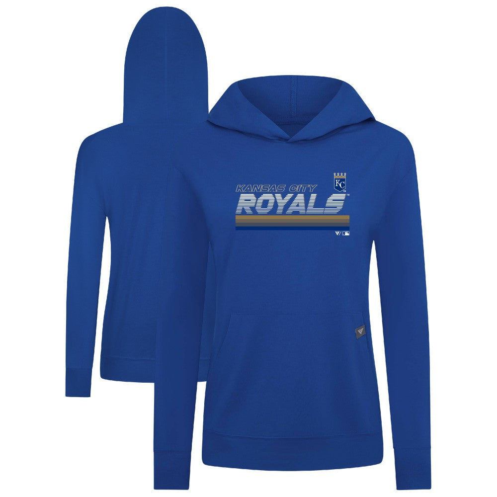 Kansas City Royals Levelwear Women's Relay Breaker Pullover Hoodie Royal
