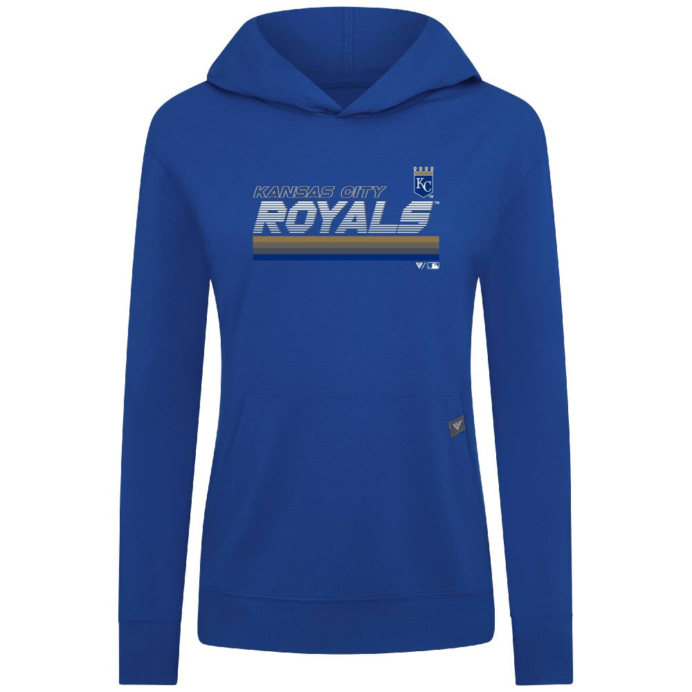 Kansas City Royals Levelwear Women's Relay Breaker Pullover Hoodie Royal
