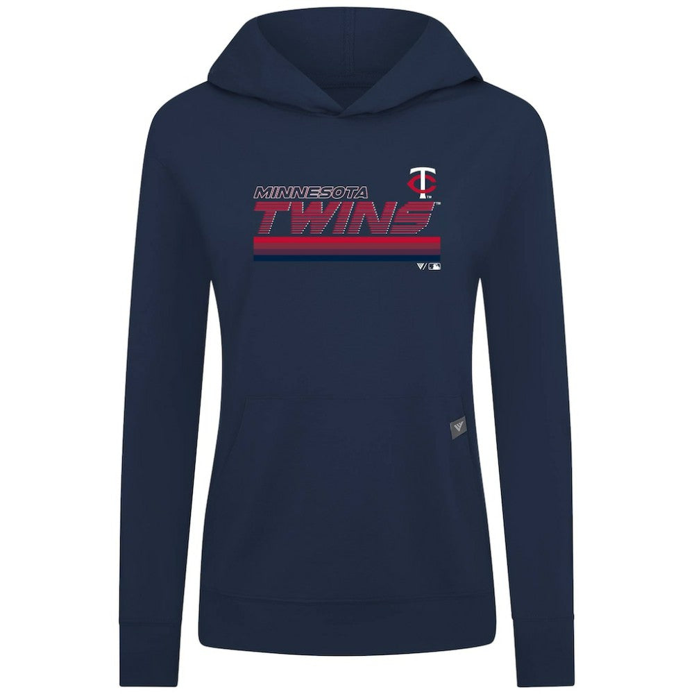 Minnesota Twins Levelwear Women's Relay Breaker Pullover Hoodie Navy