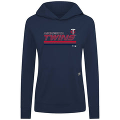 Minnesota Twins Levelwear Women's Relay Breaker Pullover Hoodie Navy