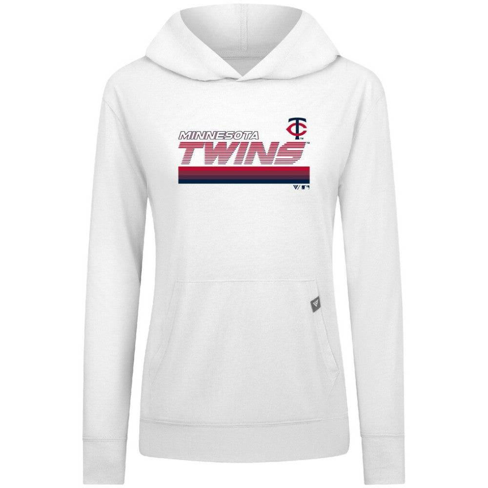 Minnesota Twins Levelwear Women's Relay Breaker Pullover Hoodie White