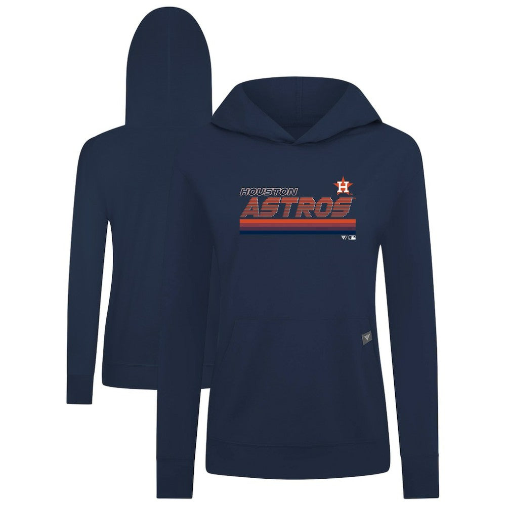 Houston Astros Levelwear Women's Relay Breaker Pullover Hoodie Navy