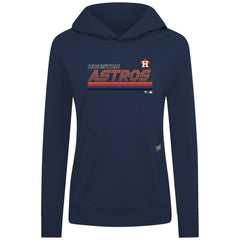 Houston Astros Levelwear Women's Relay Breaker Pullover Hoodie Navy