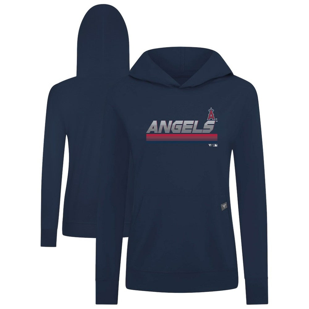 Los Angeles Angels Levelwear Women's Relay Breaker Pullover Hoodie Navy