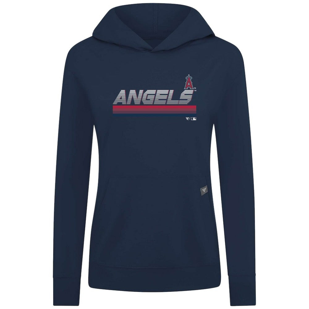 Los Angeles Angels Levelwear Women's Relay Breaker Pullover Hoodie Navy