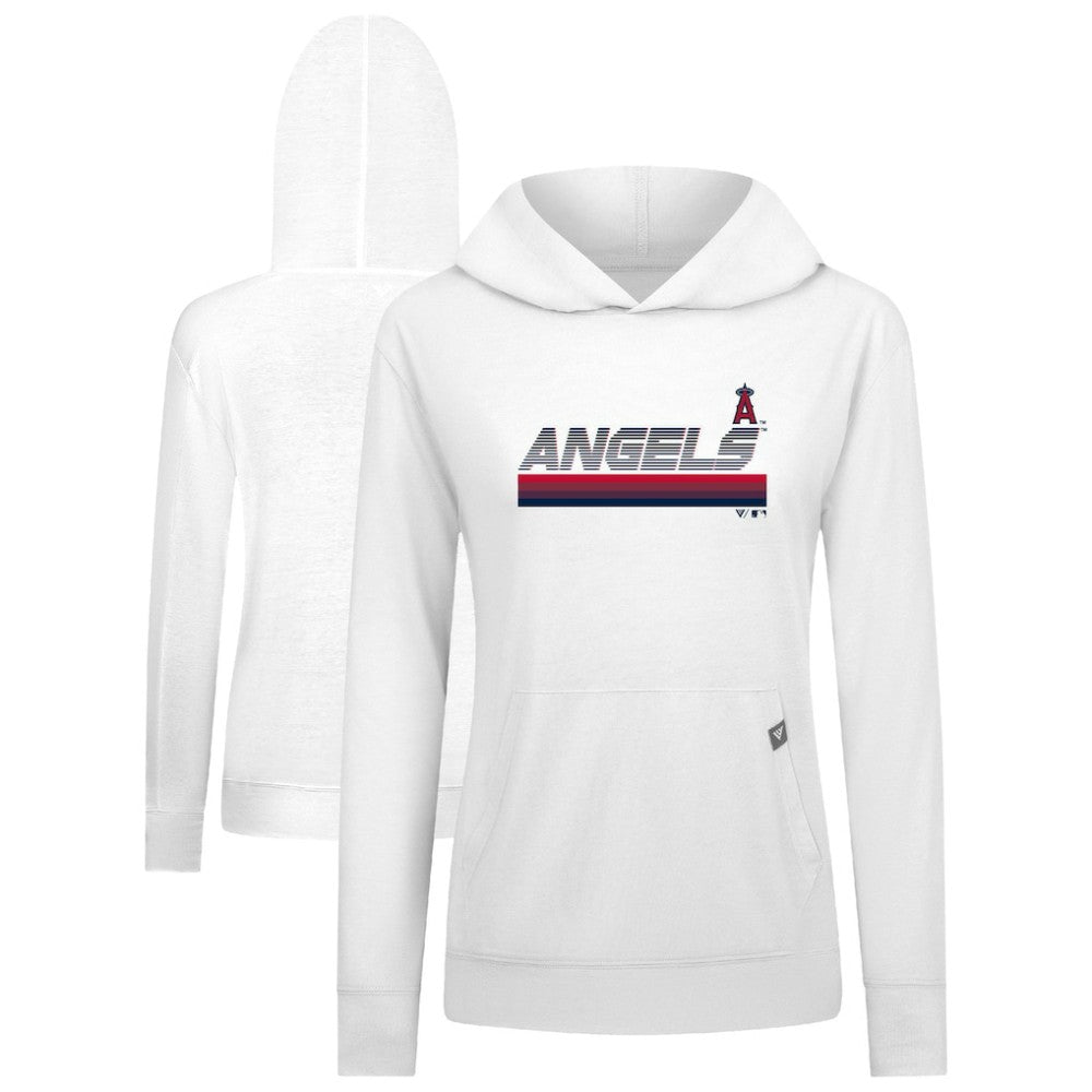 Los Angeles Angels Levelwear Women's Relay Breaker Pullover Hoodie White