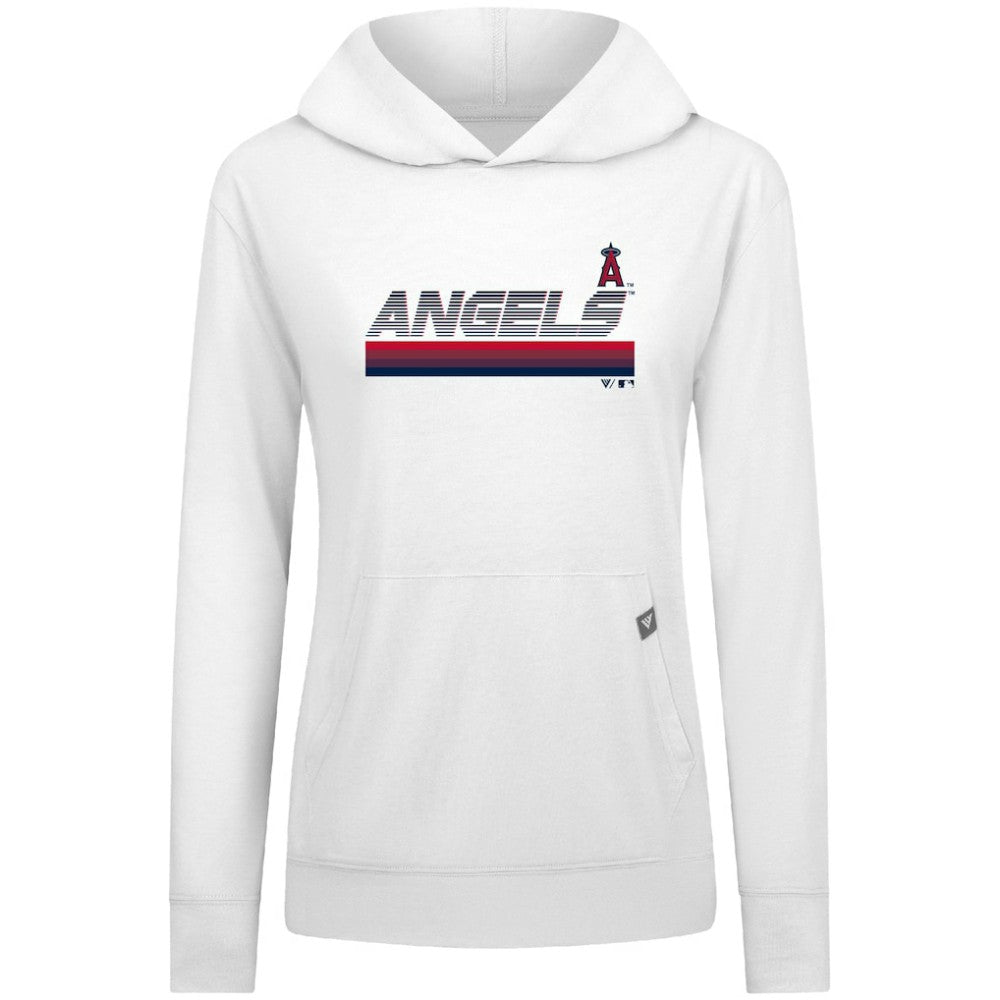 Los Angeles Angels Levelwear Women's Relay Breaker Pullover Hoodie White