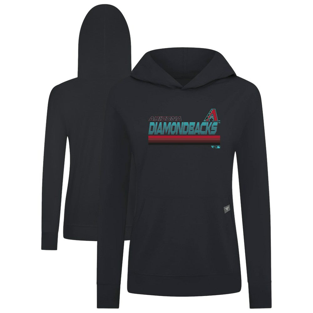 Arizona Diamondbacks Levelwear Women's Relay Breaker Pullover Hoodie Black