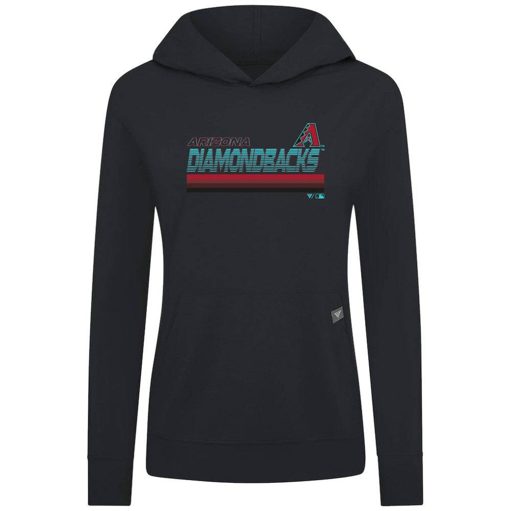 Arizona Diamondbacks Levelwear Women's Relay Breaker Pullover Hoodie Black