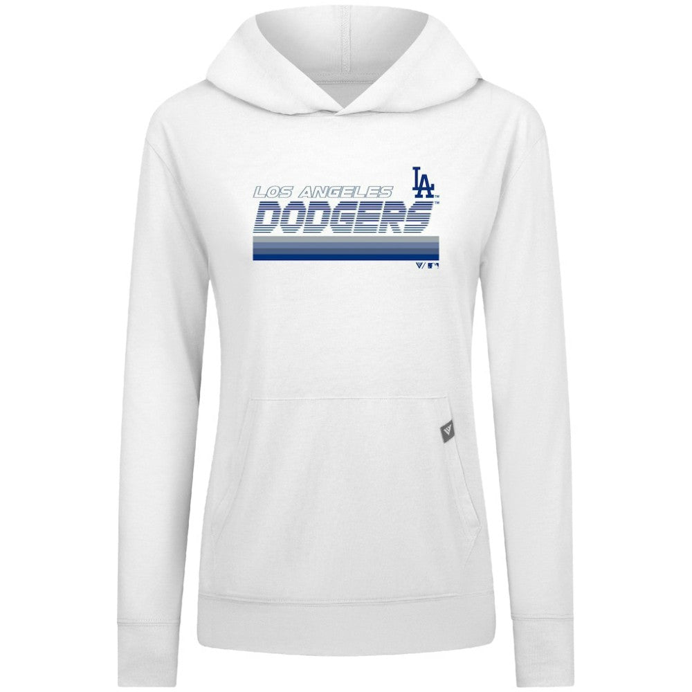 Los Angeles Dodgers Levelwear Women's Relay Breaker Pullover Hoodie White
