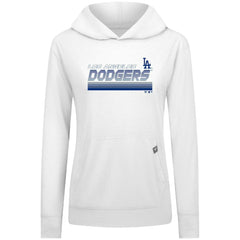Los Angeles Dodgers Levelwear Women's Relay Breaker Pullover Hoodie White