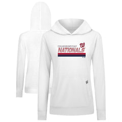 Washington Nationals Levelwear Women's Relay Breaker Pullover Hoodie White