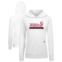 Cincinnati Reds Levelwear Women's Relay Breaker Pullover Hoodie White
