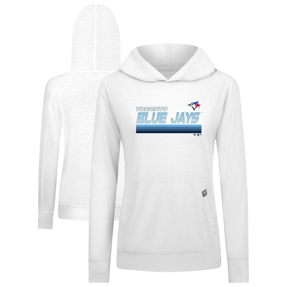Toronto Blue Jays Levelwear Women's Relay Breaker Pullover Hoodie White