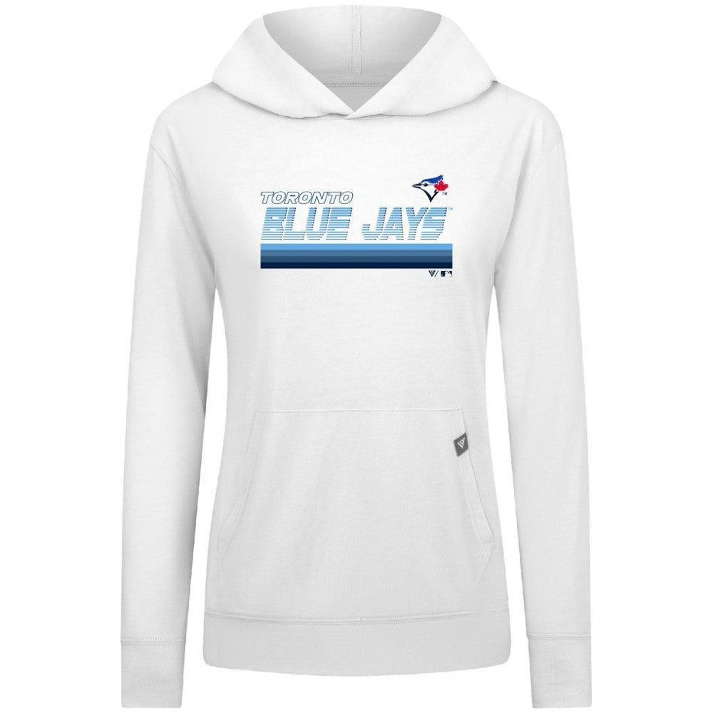Toronto Blue Jays Levelwear Women's Relay Breaker Pullover Hoodie White