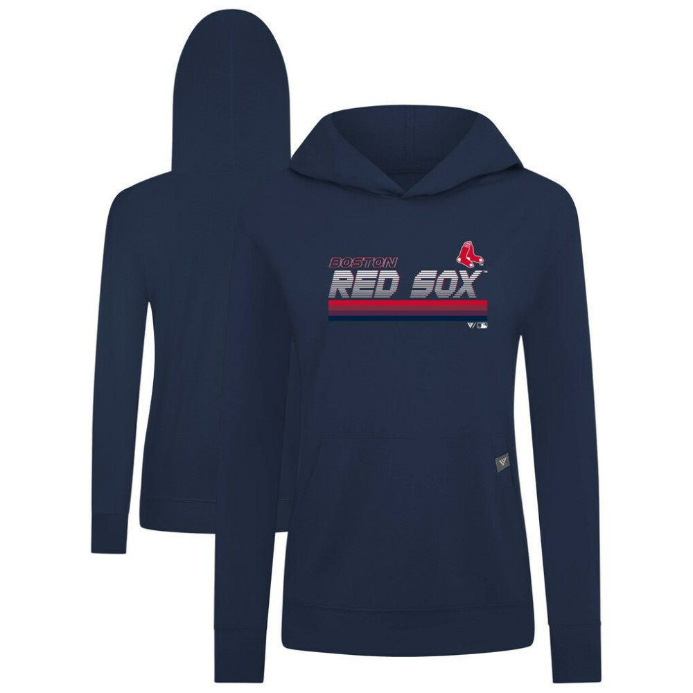 Boston Red Sox Levelwear Women's Relay Breaker Pullover Hoodie Navy