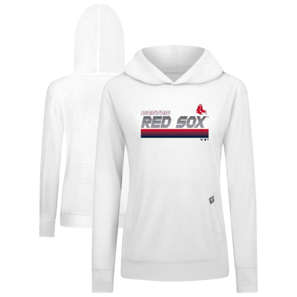 Boston Red Sox Levelwear Women's Relay Breaker Pullover Hoodie White