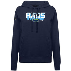 Tampa Bay Rays Levelwear Women's Adorn Retro 3D Pullover Hoodie Navy