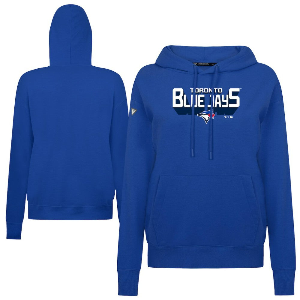 Toronto Blue Jays Levelwear Women's Adorn Retro 3D Pullover Hoodie Royal
