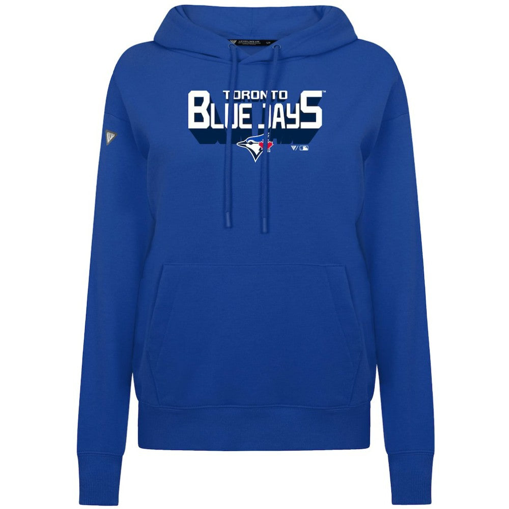 Toronto Blue Jays Levelwear Women's Adorn Retro 3D Pullover Hoodie Royal