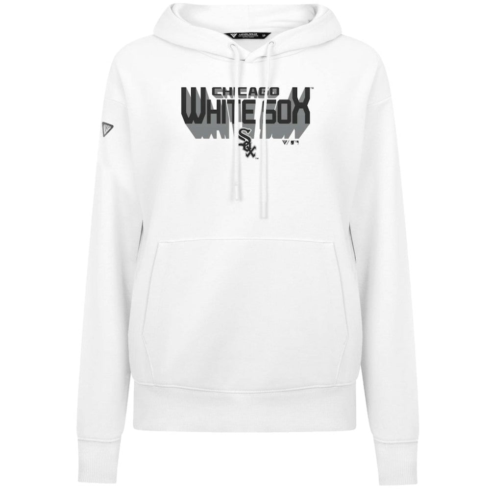 Chicago White Sox Levelwear Women's Adorn Retro 3D Pullover Hoodie White