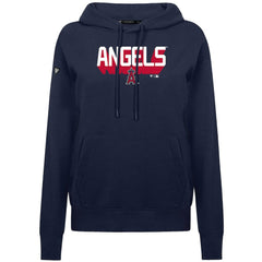 Los Angeles Angels Levelwear Women's Adorn Retro 3D Pullover Hoodie Navy