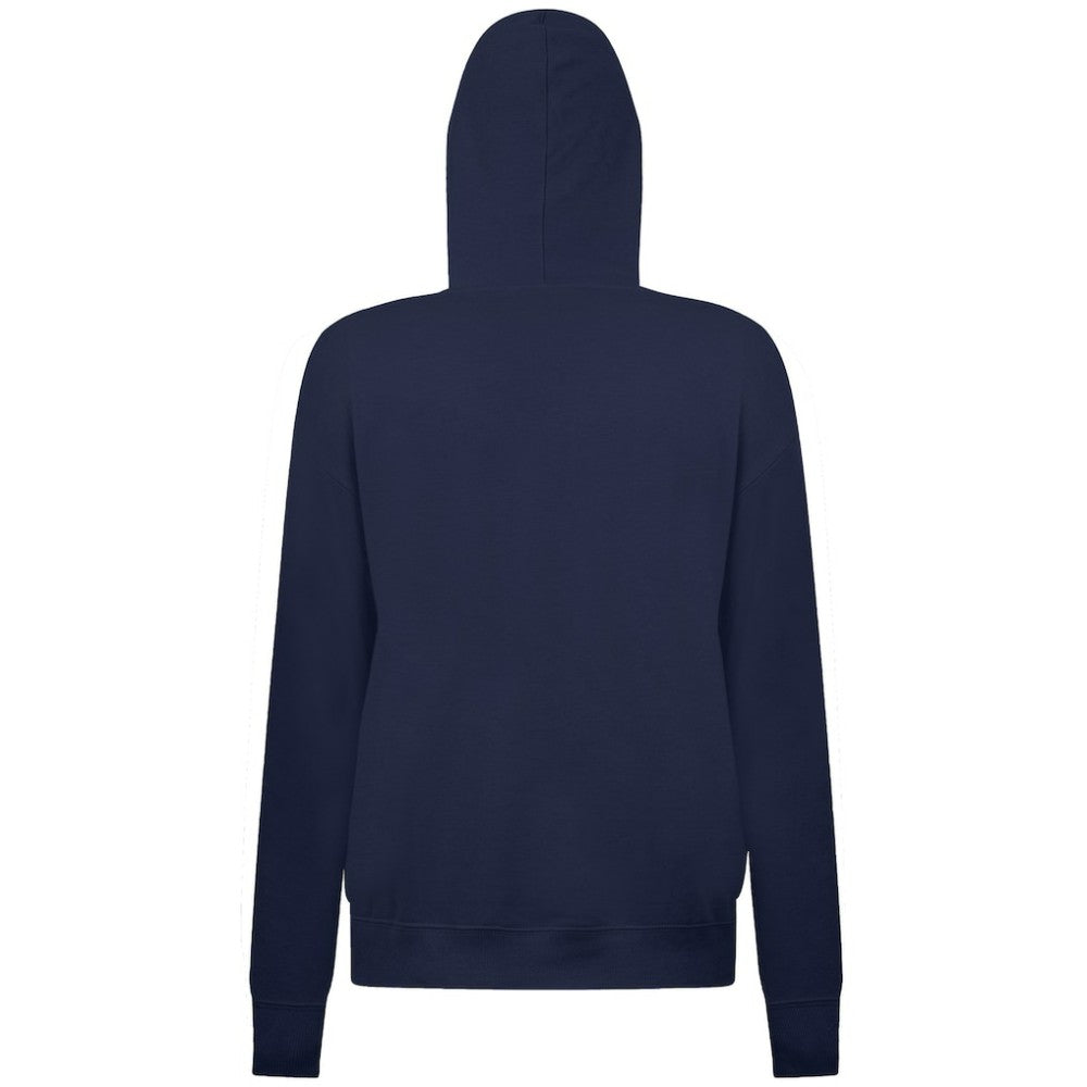 Atlanta Braves Levelwear Women's Adorn Retro 3D Pullover Hoodie Navy