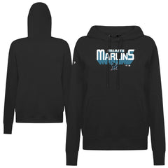 Miami Marlins Levelwear Women's Adorn Retro 3D Pullover Hoodie Black