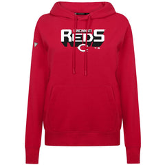 Cincinnati Reds Levelwear Women's Adorn Retro 3D Pullover Hoodie Red