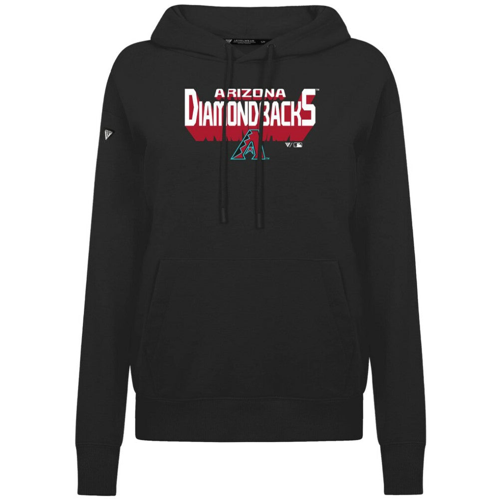 Arizona Diamondbacks Levelwear Women's Adorn Retro 3D Pullover Hoodie Black