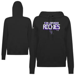 Colorado Rockies Levelwear Women's Adorn Retro 3D Pullover Hoodie Black