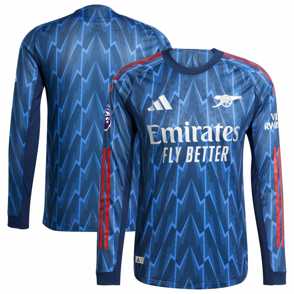 Arsenal 2025/26 Away Long Sleeve Jersey with Patch - Blue for sale