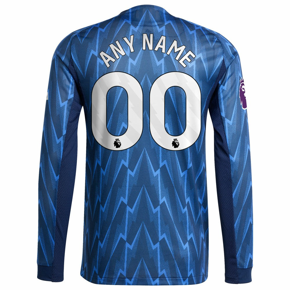 Arsenal 2025/26 Away Long Sleeve Custom Jersey - Blue online