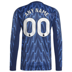 Arsenal 2025/26 Away Replica Long Sleeve Custom Jersey - Blue discount