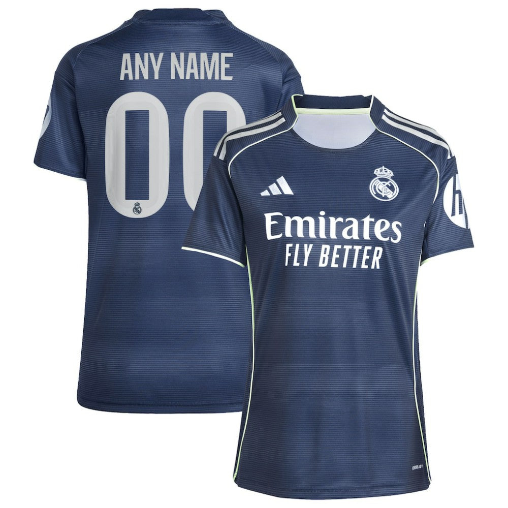 Real Madrid Women's 2025/26 Away Replica Custom Jersey - Blue online