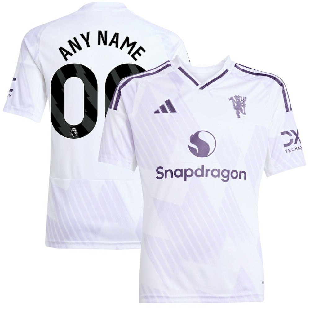 Manchester United Youth 2025/26 Away Replica Custom Jersey - White outlet