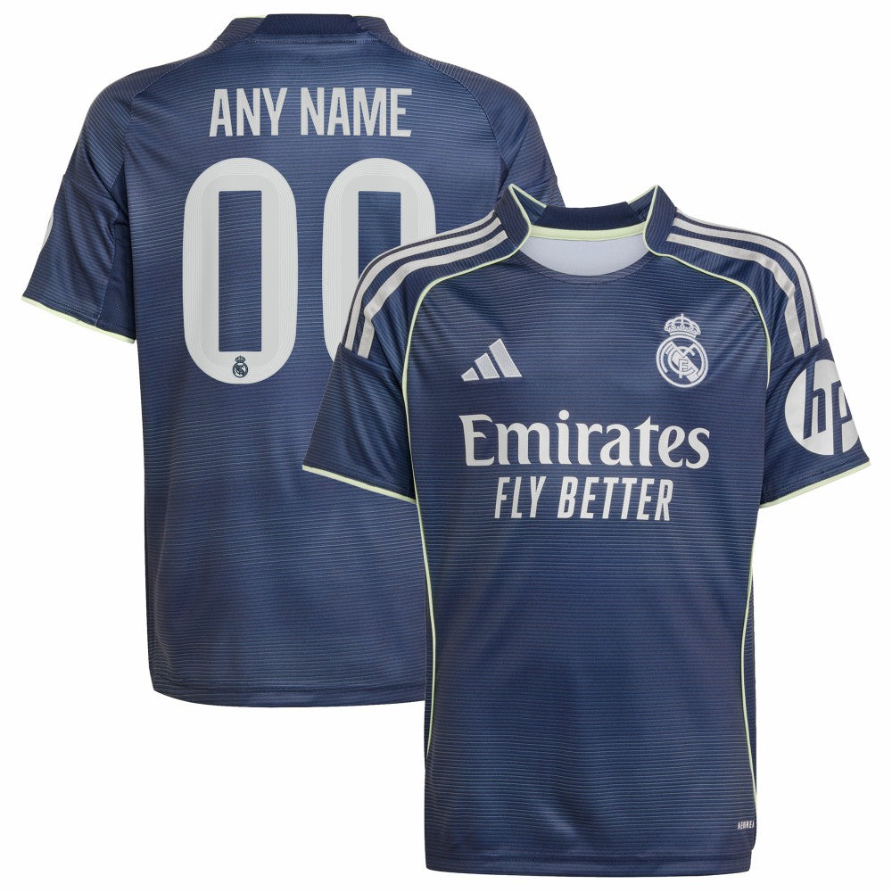 Real Madrid Youth 2025/26 Away Replica Custom Jersey - Blue for sale