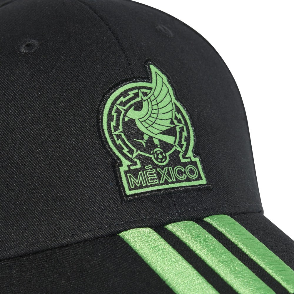 Mexico National Team Unisex FIFA x World Cup 2026 3 Stripes Baseball Adjustable Hat - Black discount